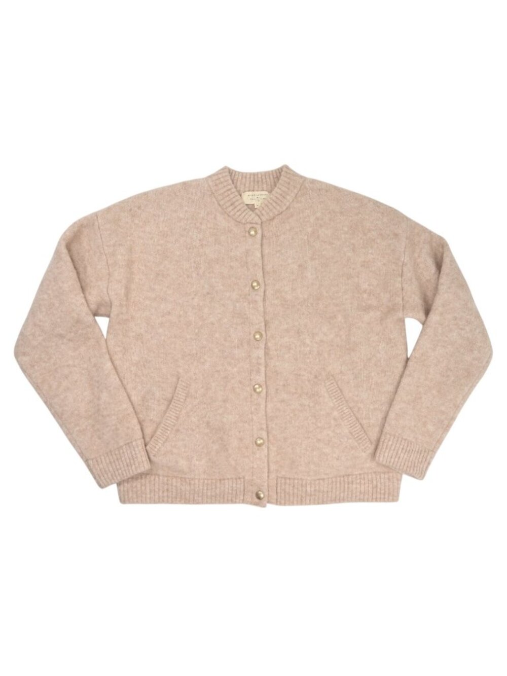 Sezane Wool Blend Eddy Jacket in Muddled Beige